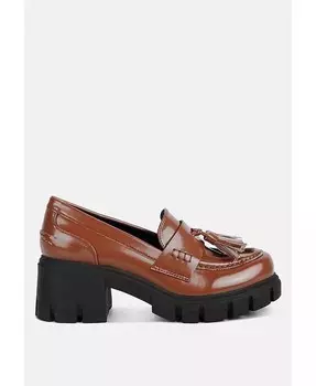 Женские массивные лоферы Jonah с кисточками London Rag, бежевый