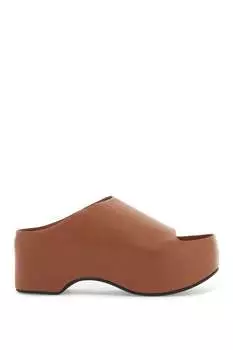 Женские массивные сабо Marni Clog с, коричневый