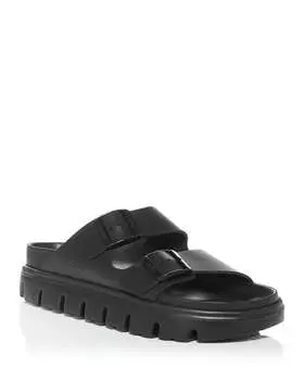 Женские массивные сандалии без шнуровки Arizona со стелькой с пряжками Birkenstock, цвет Black