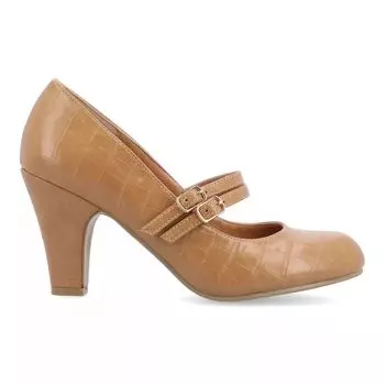 Женские матовые туфли Мэри Джейн на высоком каблуке Journee Collection Windy Journee Collection, синий