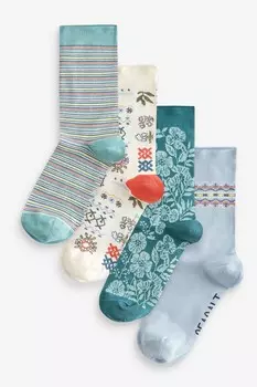 Женские матросские носки коробка из 4 шт для шитья Seasalt Cornwall, фиолетовый