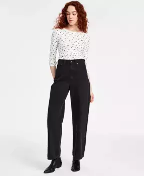 Женские мешковатые джинсы с затягивающейся талией, легкие Levi's, черный