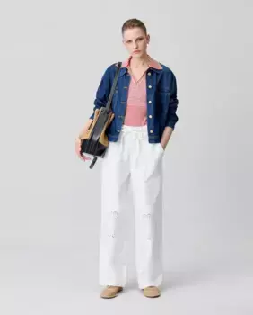 Женские мешковатые вышитые джинсы Claudie Pierlot, белый