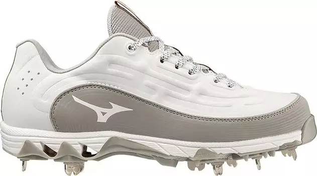 Женские металлические бутсы для софтбола Mizuno 9-Spike Swift 8 Fastpitch, белый/серый