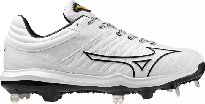 Женские металлические бутсы для софтбола Mizuno Pro FP Fastpitch, белый/черный