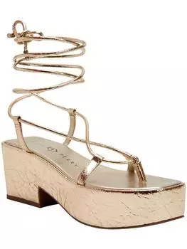 Женские металлические туфли на платформе с ремешками Katy Perry, золотой