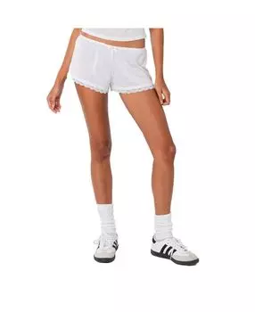 Женские микро-шорты Carla с низкой посадкой Edikted, белый
