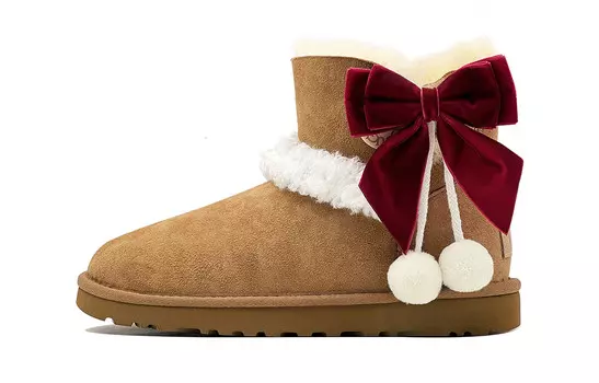 Женские мини-сапоги Bailey Bow II Snow Boots бежевого цвета Ugg