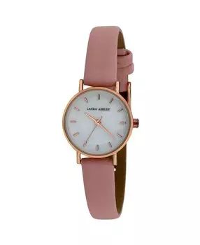 Женские мини-тонкие часы из чистого розового полиуретана с ремешком 26 мм Laura Ashley, розовый