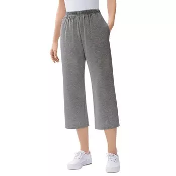 Женские миниатюрные 7-дневные вязаные капри больших размеров для женщин Woman Within, цвет Medium Heather Grey