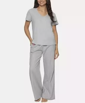 Женские Мириэль 2 шт. Пижамный комплект с короткими рукавами Felina, серебро