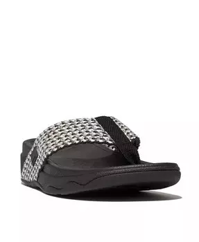 Женские многоцветные сандалии Surfa с лямкой и ремешком на носке FitFlop, черный