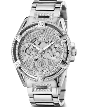 Женские многофункциональные наручные часы Queen Silver 40 мм gw0464l1 Guess, серый