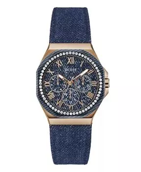 Женские многофункциональные синие джинсовые часы 36 мм GUESS, синий