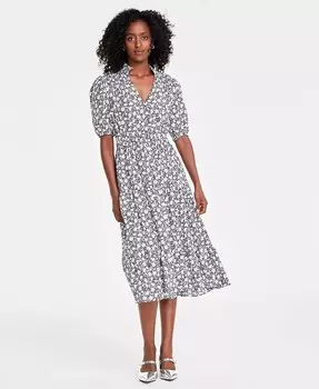 Женские многоярусные платья-миди с принтом On 34th, черный