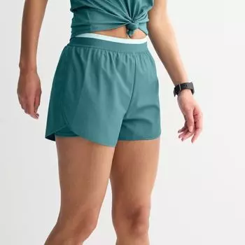 Женские многослойные шорты с высокой посадкой длиной 3 дюйма Tek Gear, цвет sea whirlpool