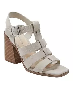 Женские модельные босоножки без шнуровки Fynlee на блочном каблуке Marc Fisher, белый