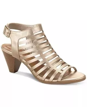 Женские модельные босоножки Haileyy в клетку с верхним конусообразным каблуком Style & Co, слоновая кость