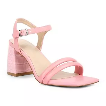 Женские модельные босоножки Rag & Co на блочном каблуке, розовый