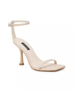 Женские модельные босоножки Yess с квадратным носком на коническом каблуке Nine West, белый