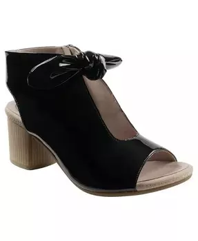 Женские модельные сандалии Kimora с узлом на блочном каблуке GC Shoes, черный