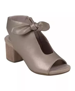 Женские модельные сандалии Kimora с узлом на блочном каблуке GC Shoes, золото