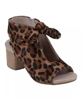 Женские модельные сандалии Kimora с узлом на блочном каблуке GC Shoes, мультиколор