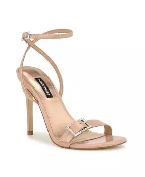 Женские модельные сандалии Moras на шпильке с круглым носком Nine West, тан/бежевый