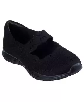 Женские модные балетки Seager - Cute N' Coy Mary Jane от Finish Line Skechers, черный