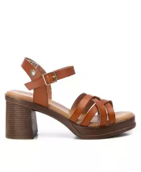 Женские модные босоножки на каблуке Refresh By Xti, коричневый/бежевый