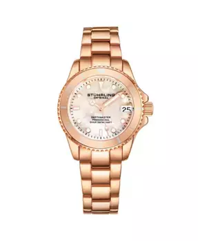 Женские модные часы Diver Depth master 3950L Quartz, 32 мм Stuhrling, золотой