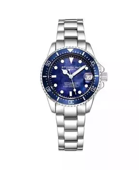 Женские модные кварцевые часы Diver Depth master 3950L, диаметр 32 мм Stuhrling, синий