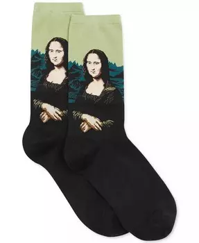 Женские модные носки серии Mona Lisa Artist Crew Hot Sox, зеленый