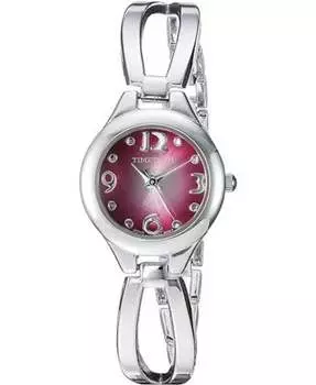 Женские модные серебряные часы-браслет с розовым циферблатом TIMETECH, серебро