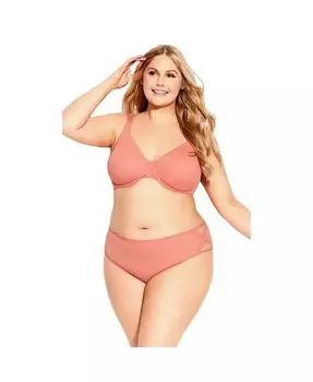 Женские модные трусы-брифы из микрофибры больших размеров с высоким вырезом AVENUE, розовый