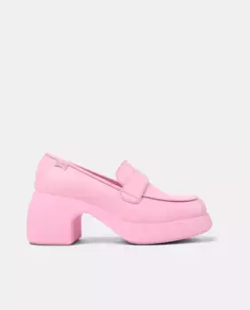 Женские мокасины из гладкой кожи Camper, розовый