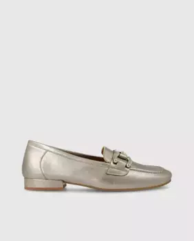 Женские мокасины из металлизированной кожи Lodi, золото