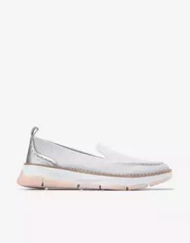 Женские мокасины из ткани Stitchlite Cole Haan, серебряный