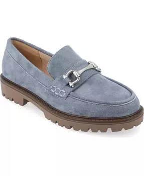 Женские мокасины Jessamey с круглым носком и рифленой подошвой Journee Collection, синий