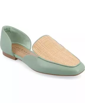 Женские мокасины Kennza Cut Out Slip On Journee Collection, зеленый