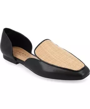 Женские мокасины Kennza Cut Out Slip On Journee Collection, черный