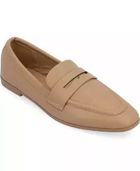Женские мокасины Myeesha Slip-On Journee Collection, коричневый/бежевый