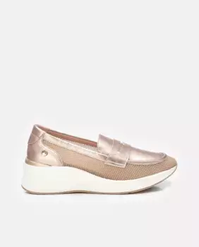 Женские мокасины на танкетке с резиновой подошвой Xti, цвет Nude