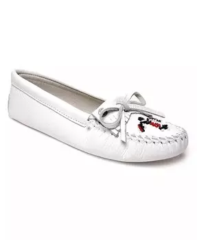 Женские мокасины Thunderbird "Animikii" на мягкой подошве Minnetonka, белый