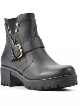 Женские мотоциклетные ботинки Rufus из искусственной кожи с заклепками White Mountain, черный