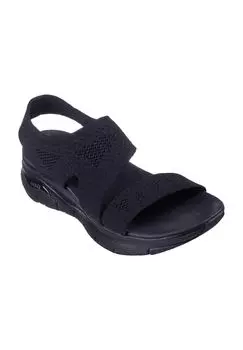 Женские моющиеся эластичные сандалии Skechers Cali с ремешками SKECHERS, цвет Bbk Black Knit