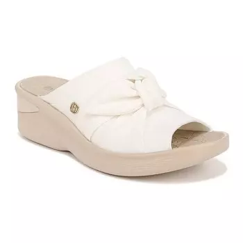 Женские моющиеся шлепанцы на танкетке Bzees Smile, белый