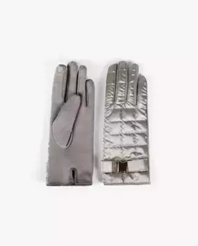 Женские мягкие перчатки с золотой пряжкой Lola Casademunt, серебрянный