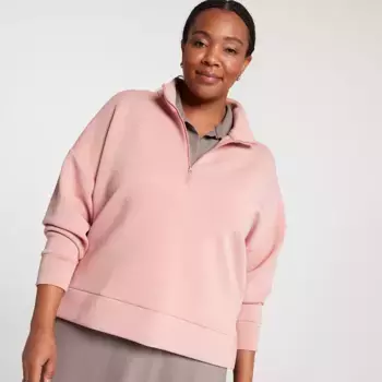 Женские мягкие шорты для гольфа CALIA с молнией 1/4, темно-розовый