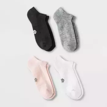 Женские мягкие спортивные носки 4 пары No Show - All In Motion, цвет Pink